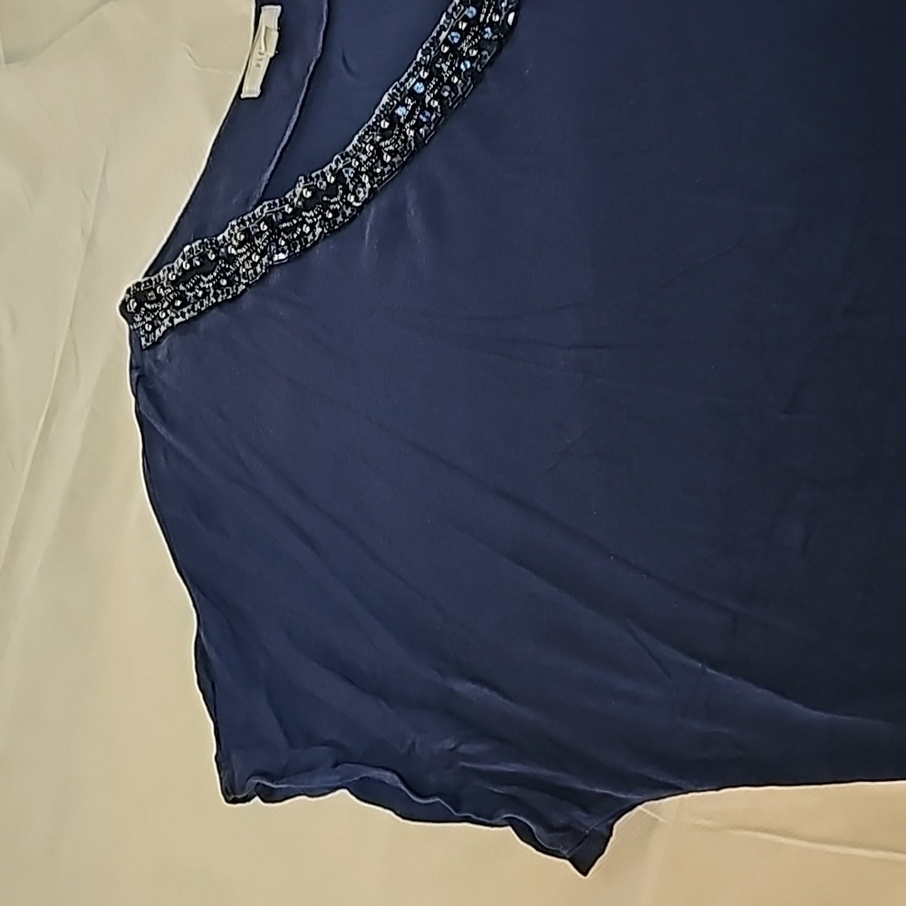 Pleione Dark Blue Top Size 1X - Picture 5 of 14